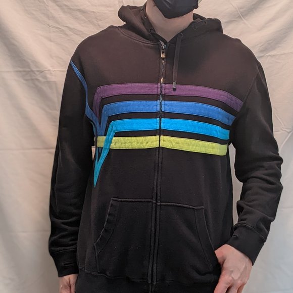 RARE Element Y2K Zip Up Hoodie (Black) - Picture 2 of 9